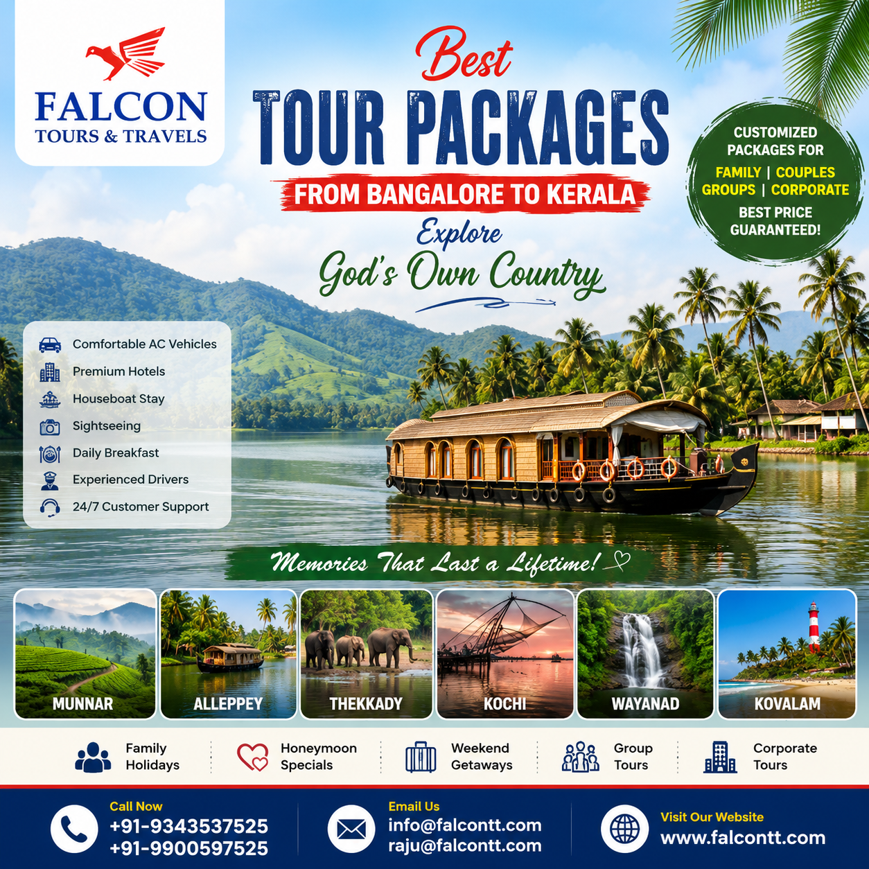 Tour Packages from Bangalore to Kerala